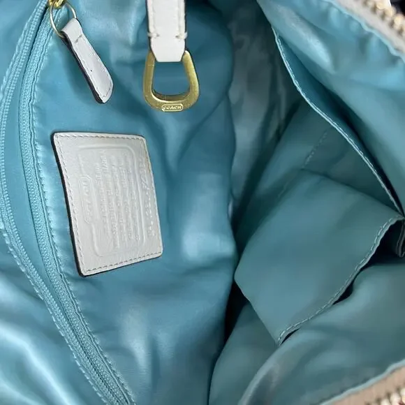 Coach Avery Pebbled Leather Hobo Bag Pearl Cream Ivory F23960 - Picture 7 of 8